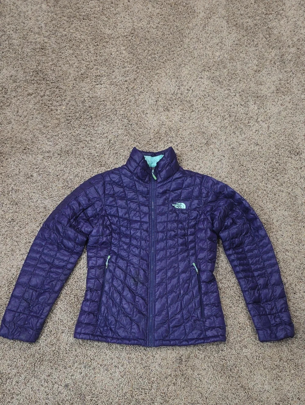 The North Face Women’s Purple Quilted Puffer Jacket Teal Interior Women S